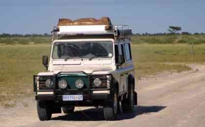 Driving on Deception Pan airstrip